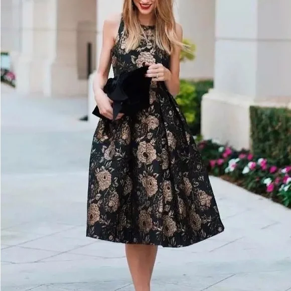 LOFT Dresses Ann Taylor Loft Black Lace Midi Dress Poshmark
